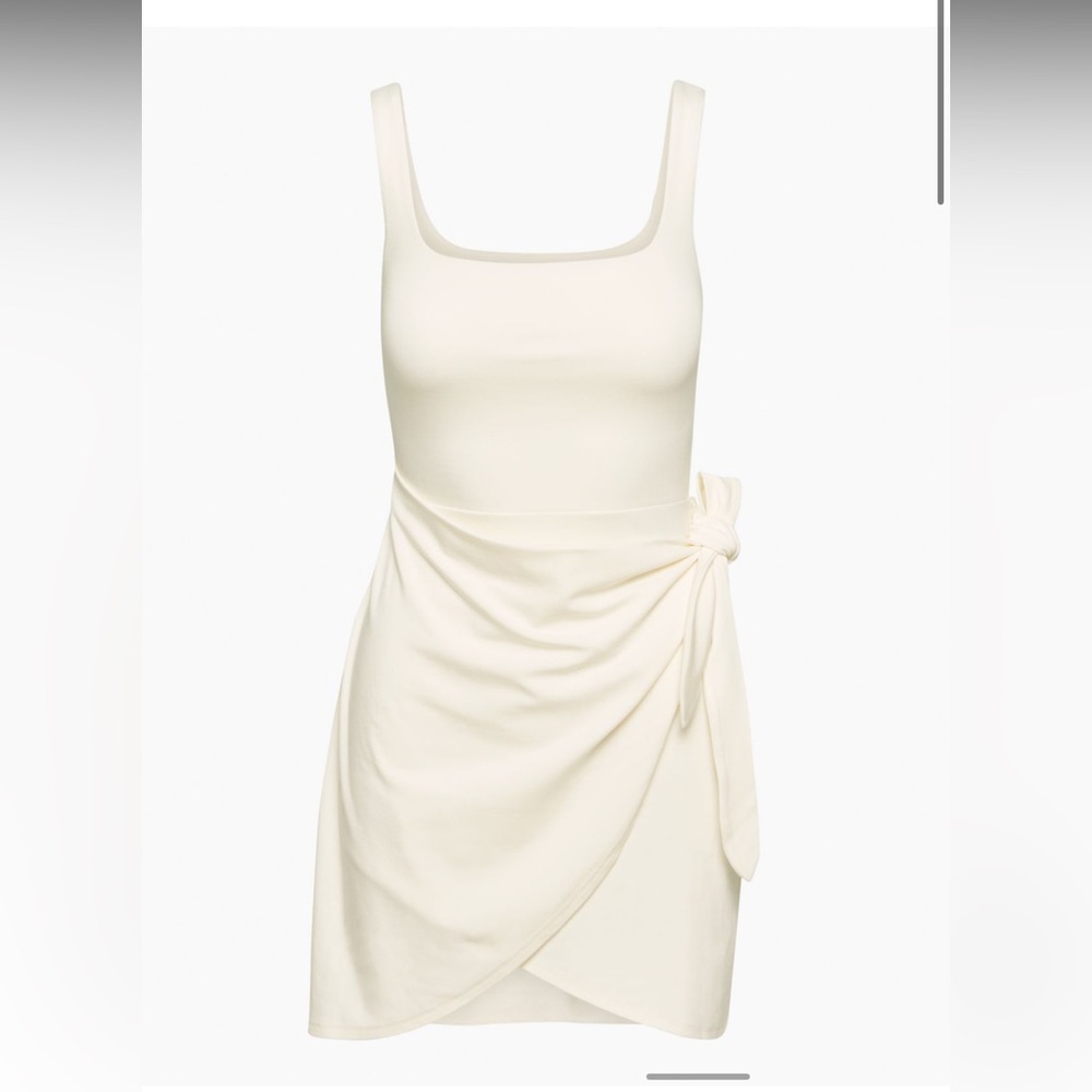 Aritzia Wilfred Saturn Mini Dress Light Birtch
